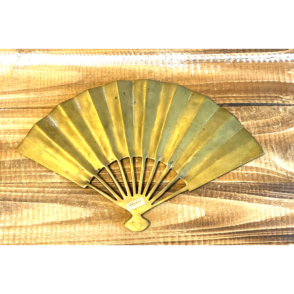 Vintage Enesco Solid Brass Dragon Paper Fan 11.75" Wide - Picture 5 of 7